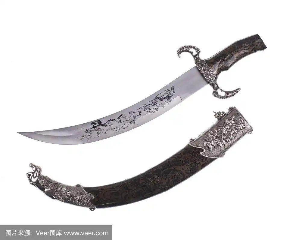 土耳其弯刀孤立在白色背景