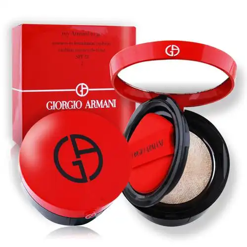 阿玛尼(armani)气垫红色轻垫精华气垫bb霜15g 遮瑕粉底液 红色气垫2号