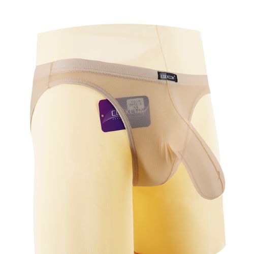 枪弹分离内裤男士内裤男透明三角裤大象jj套低腰性感弹蛋分离纱裤头l