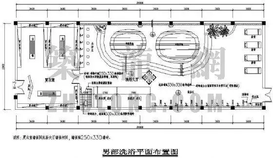 某桑拿洗浴的设计图纸