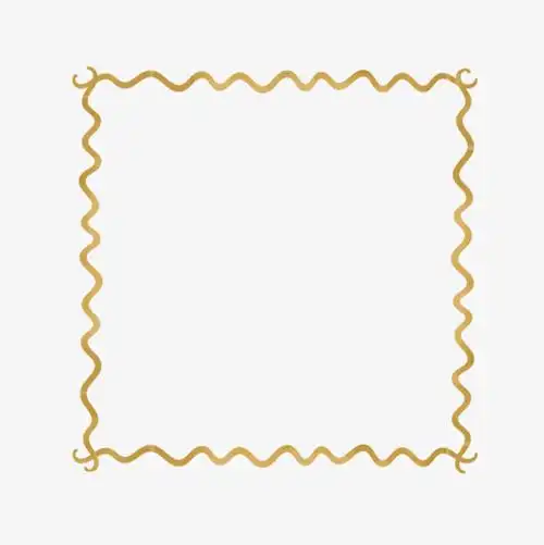 波浪边框金色简约波浪边框