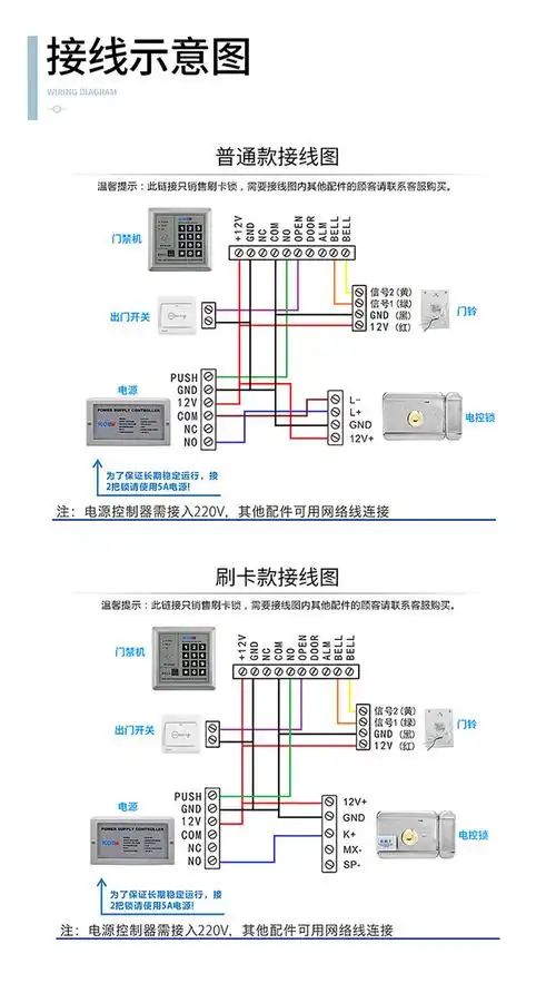 6015小米华为商场同款老式防盗门智能锁免布线刷卡电控锁门禁一体
