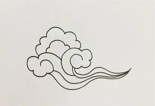 孙悟空的七彩祥云简笔画