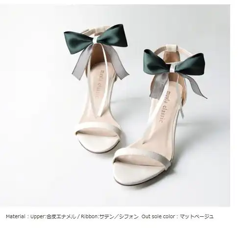 日本代购2015年夏季新款mayla classic甜美丝带蝴蝶结高跟凉鞋