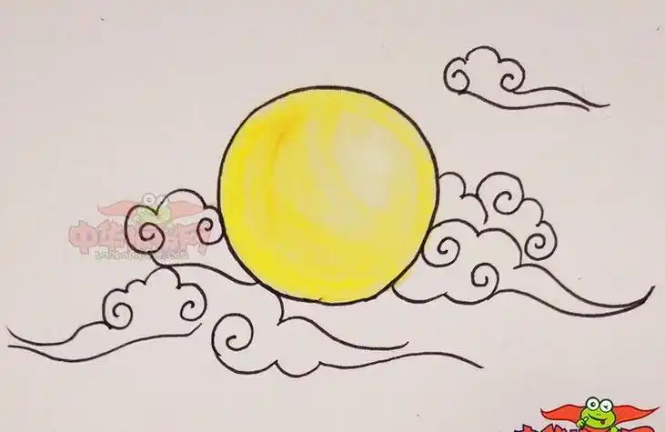 幼儿简笔画心中的月亮