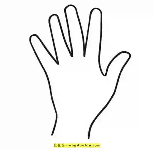 标签一年级简笔画,二年级简笔画,儿童画,剪影,卡通,图纸,手掌,打招呼
