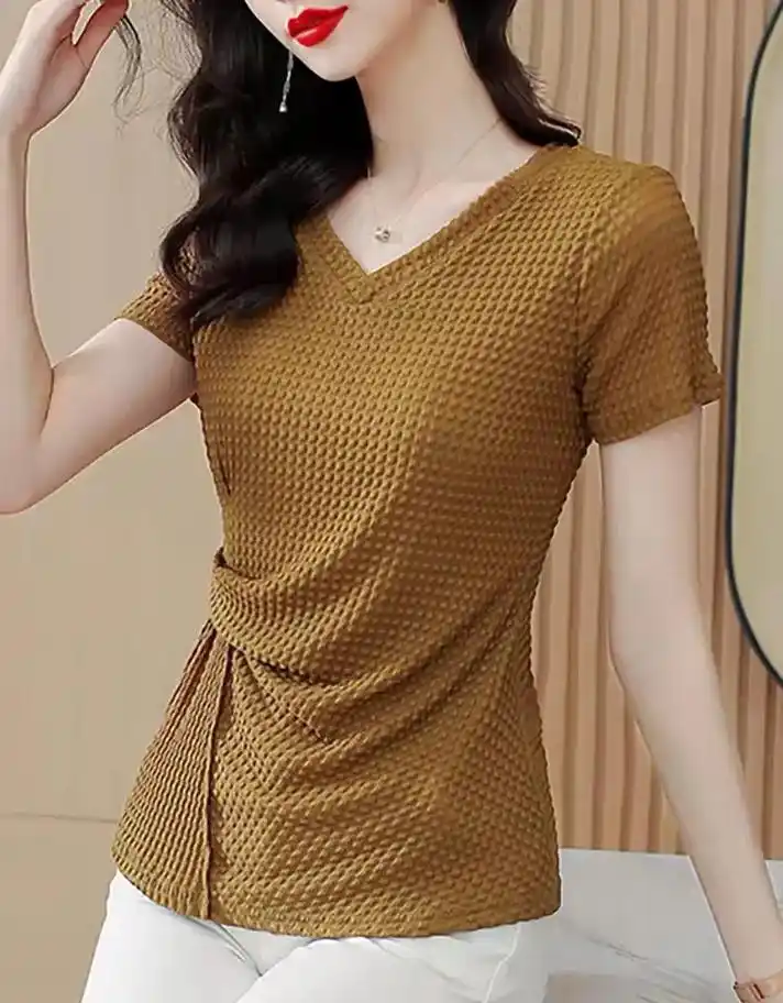 2022年新款宽松显瘦针织冰丝短袖t恤女