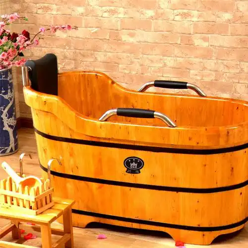 川池木桶浴桶成人 沐浴桶浴盆洗澡桶洗澡盆成人香柏木养生澡盆图片