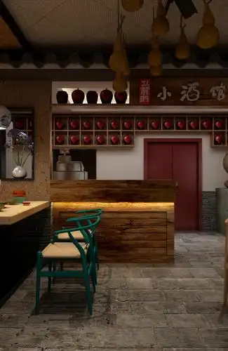 中式小酒馆装修餐椅图片