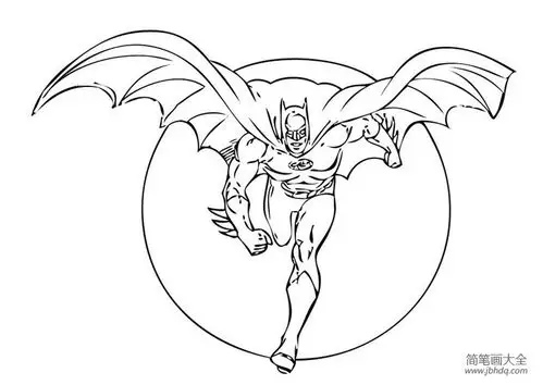 蝙蝠侠简笔画图片