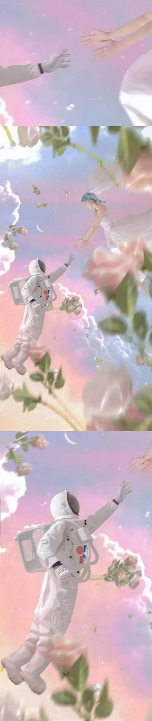 侵删宇航员手里抓着宇宙的浪漫