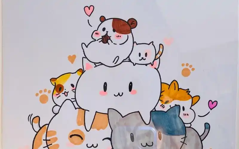 【简笔画】超萌超简单的萌宠叠叠乐