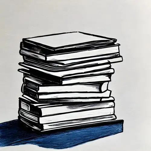 几本书叠在一起的简笔画图片