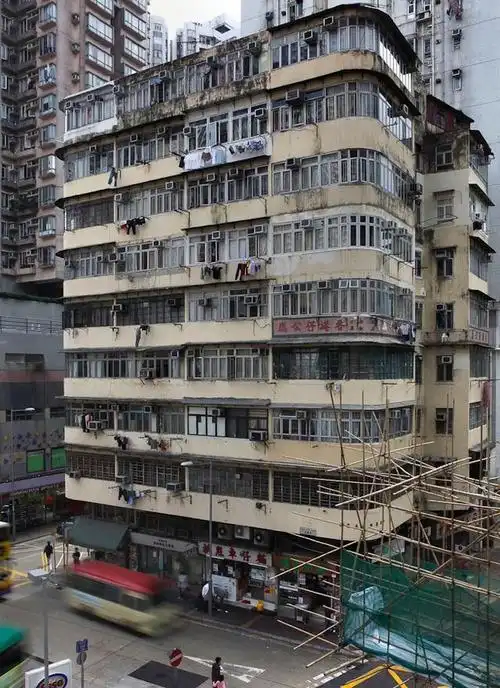 香港城市中的旧楼