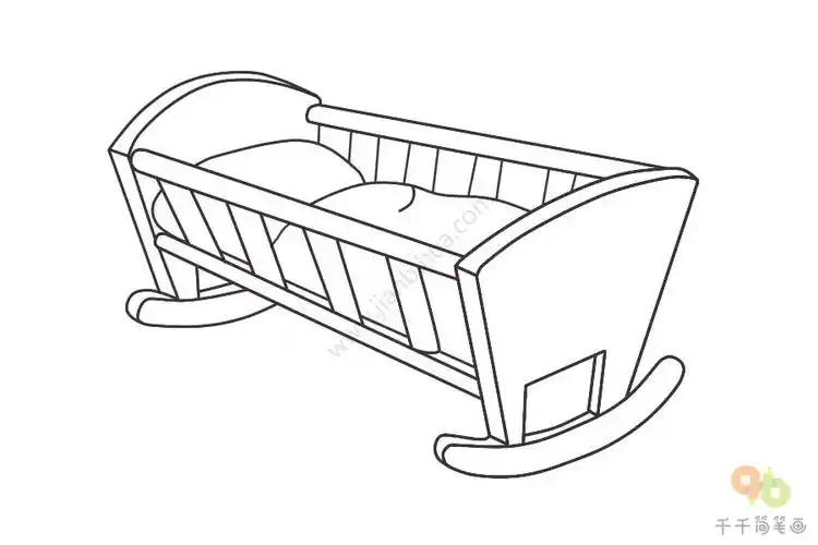 婴儿床简笔画