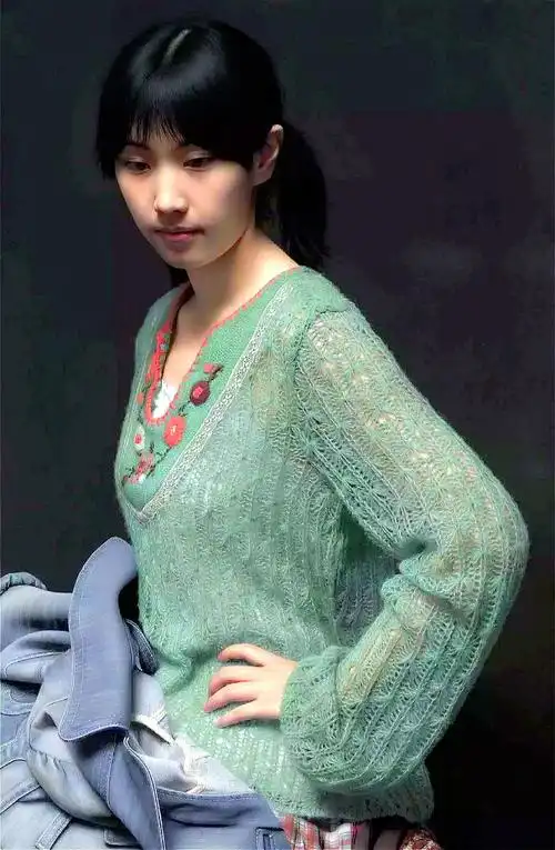 冷军超写实油画人物作品:小姜 大图