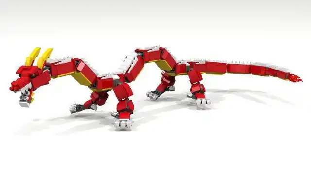 龙中国龙青龙红龙乐高积木作品鸟叔moc作品