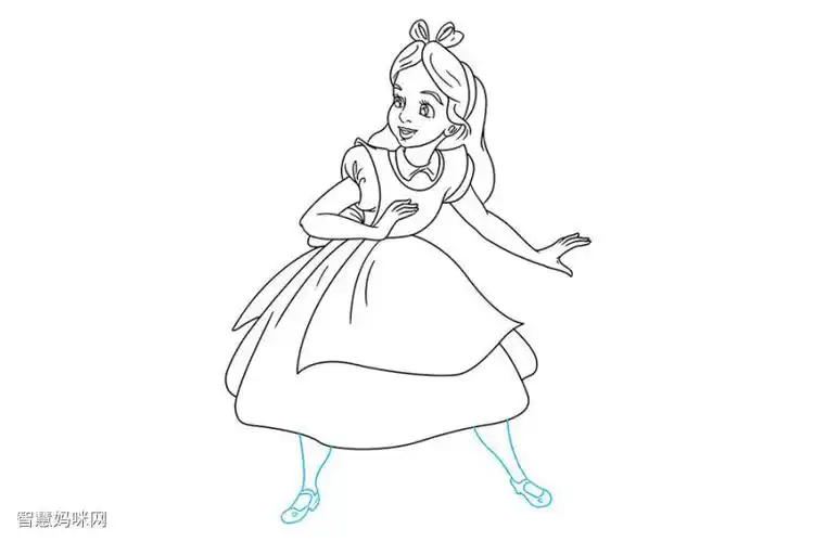 爱丽丝梦游仙境爱丽丝怎么画