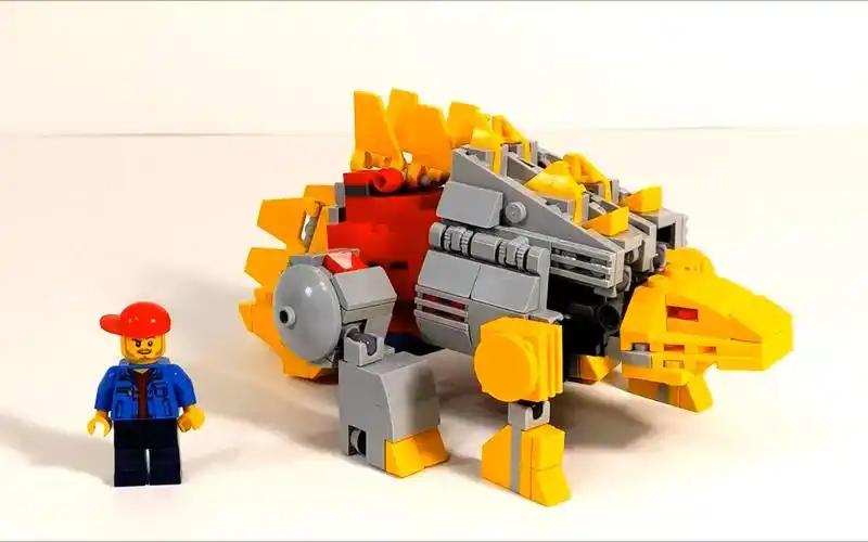 乐高moc作品变形金刚机器恐龙嚎叫变形展示