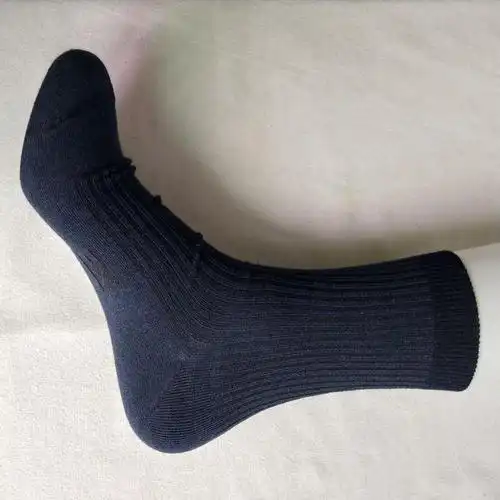 军袜军军袜子男冬袜夏袜涤棉结实耐穿中筒藏青黑色四季纯色户外袜普通