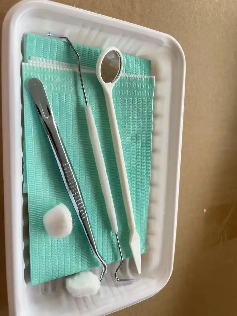 牙用镊 口腔器械盒镊子 铁镊子 弯头镊子一次性医用镊子#产品 - 抖音