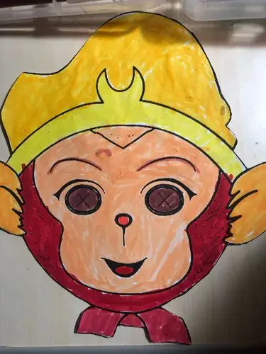 我最喜欢西游记里的孙悟空了,大家觉得我的脸谱做的怎么样?