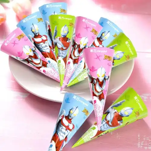 湘巧猪猪侠巧克力脆筒甜筒蛋筒夹心小馒头粒饼干办公室小零食