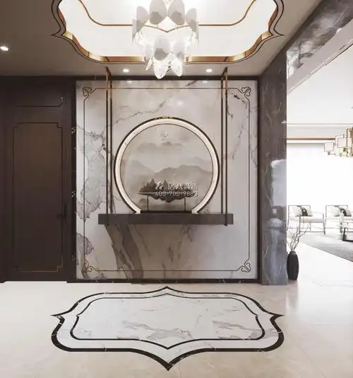 阳光粤海235平方米中式风格平层户型玄关装修效果图