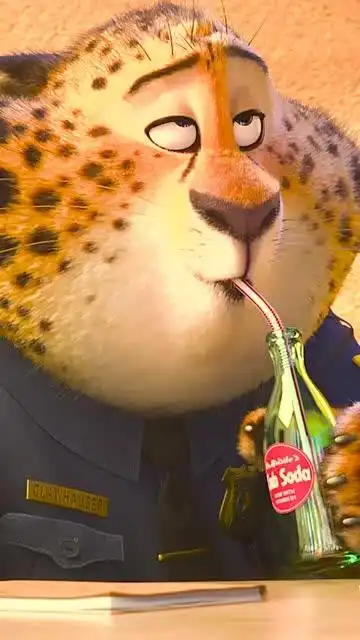 疯狂动物城,胖胖的豹警官,真是太可爱了