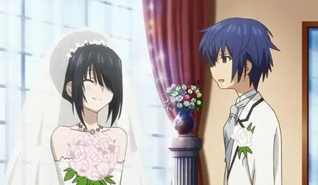 没想到狂三也穿过婚纱,但可惜的是"新郎"不是我,而是五河士道