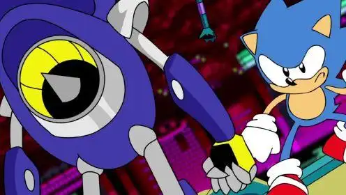 索尼克小动画-索尼克对战机械索尼克!