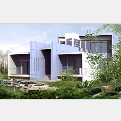 6进深12.1米153平方一层半现代别墅设计图纸农村自建房屋