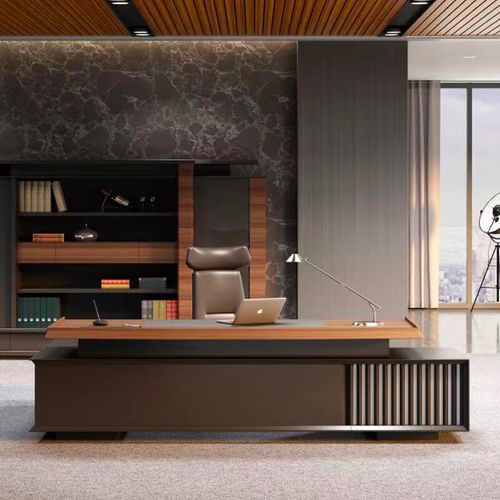 百媛意式总裁办公桌老板桌豪华董事长轻奢办公室总裁大班台高端大气