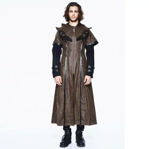 钢铁老爷过膝风衣蒸汽朋克男装帅气哥特两件外套风衣