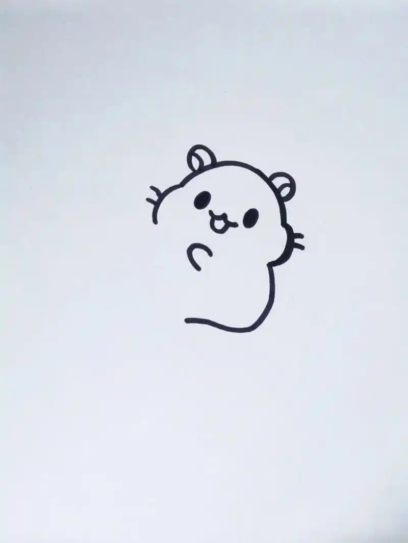 【简笔画06】小仓鼠简笔画步骤图|手帐素材 家里养的最没存在感的就是