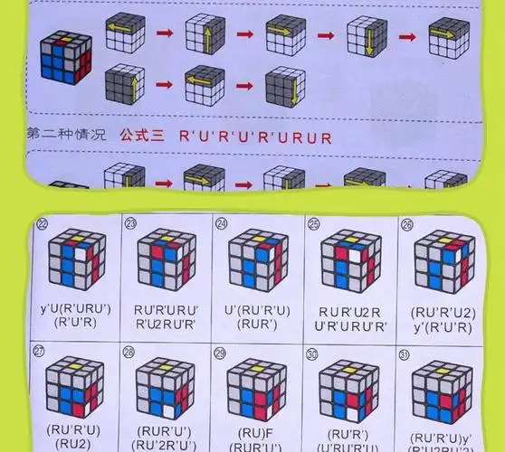 三阶魔方公式书 2020新款速拧盲拧练习训练三阶魔方公式教程书说明图