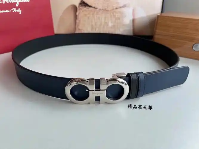 菲拉格慕发财腰带8字扣皮带