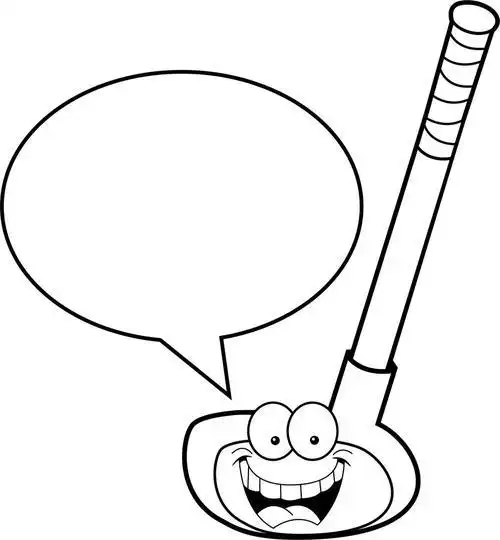 高尔夫球杆简笔画