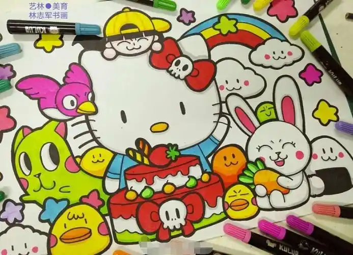 儿童绘画教程 | 55张精美马克笔绘画!