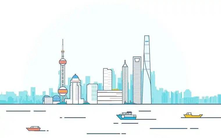 上海陆家嘴标志建筑简笔画 第1页上海陆家嘴城市素描