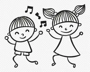 跳舞简笔画男孩 - 简单简笔画