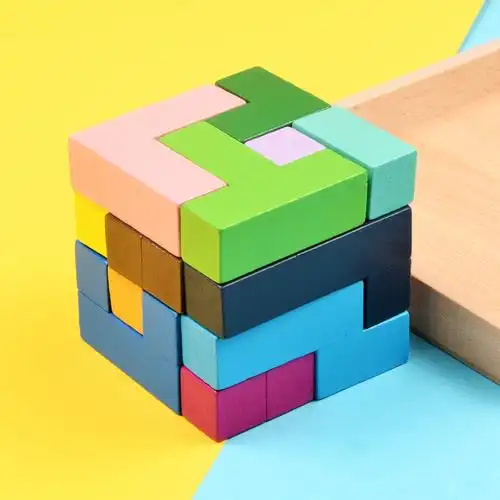 立体俄罗斯方块积木之谜儿童3-6周岁益智力开发7-8男女孩玩具拼图_折2