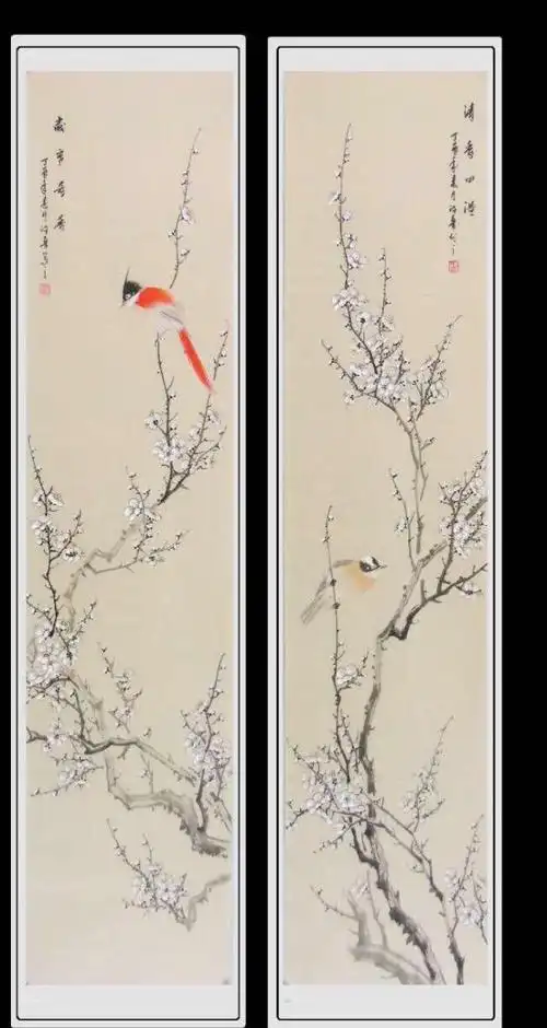 许鲁 作品尺寸:133*33*4幅 作者简介:许鲁:国家级美术师,现为职业画家