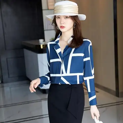 女先生女士衬衫秋装长袖衬衫女装上衣职业装女装上班商务正装工作服