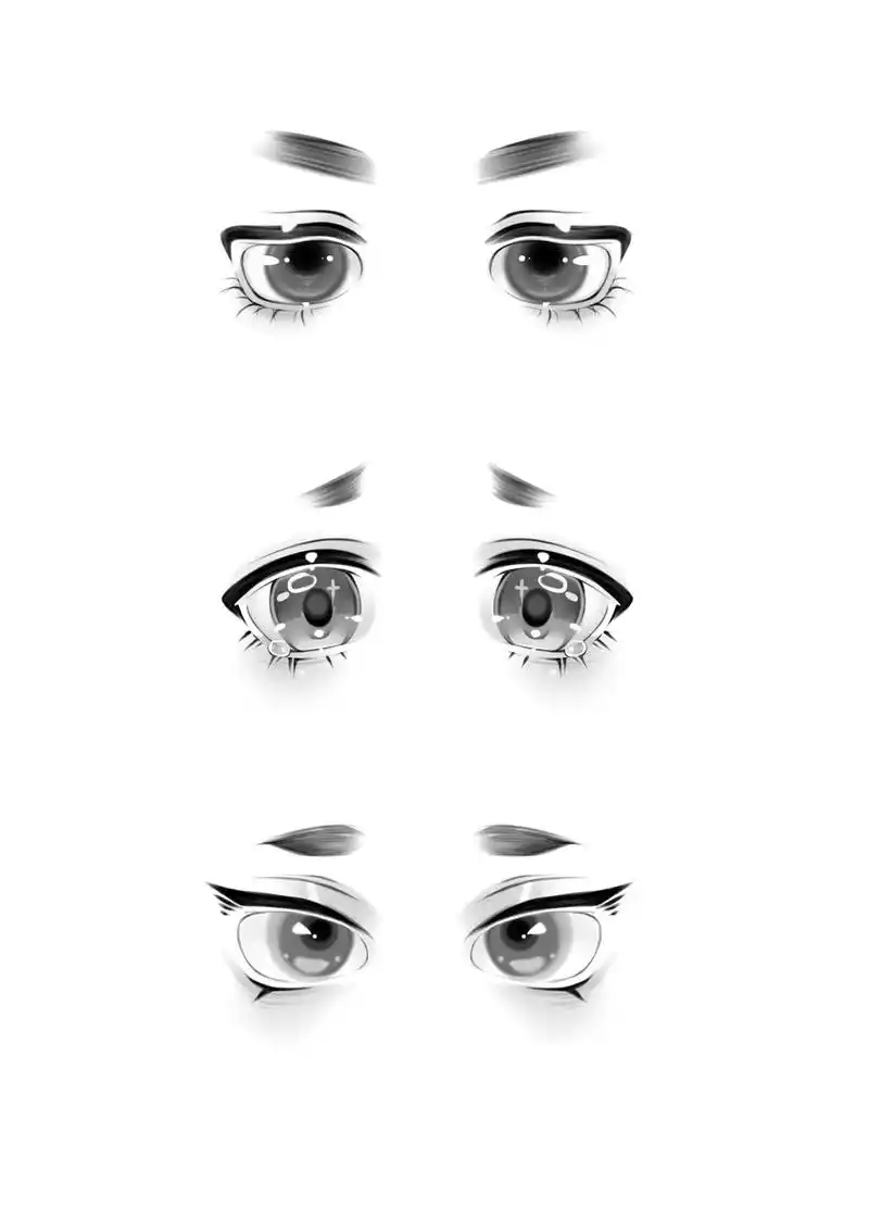 【绘画素材】超百种不同风格眼睛画法!73.眼睛是画人的灵魂呀!