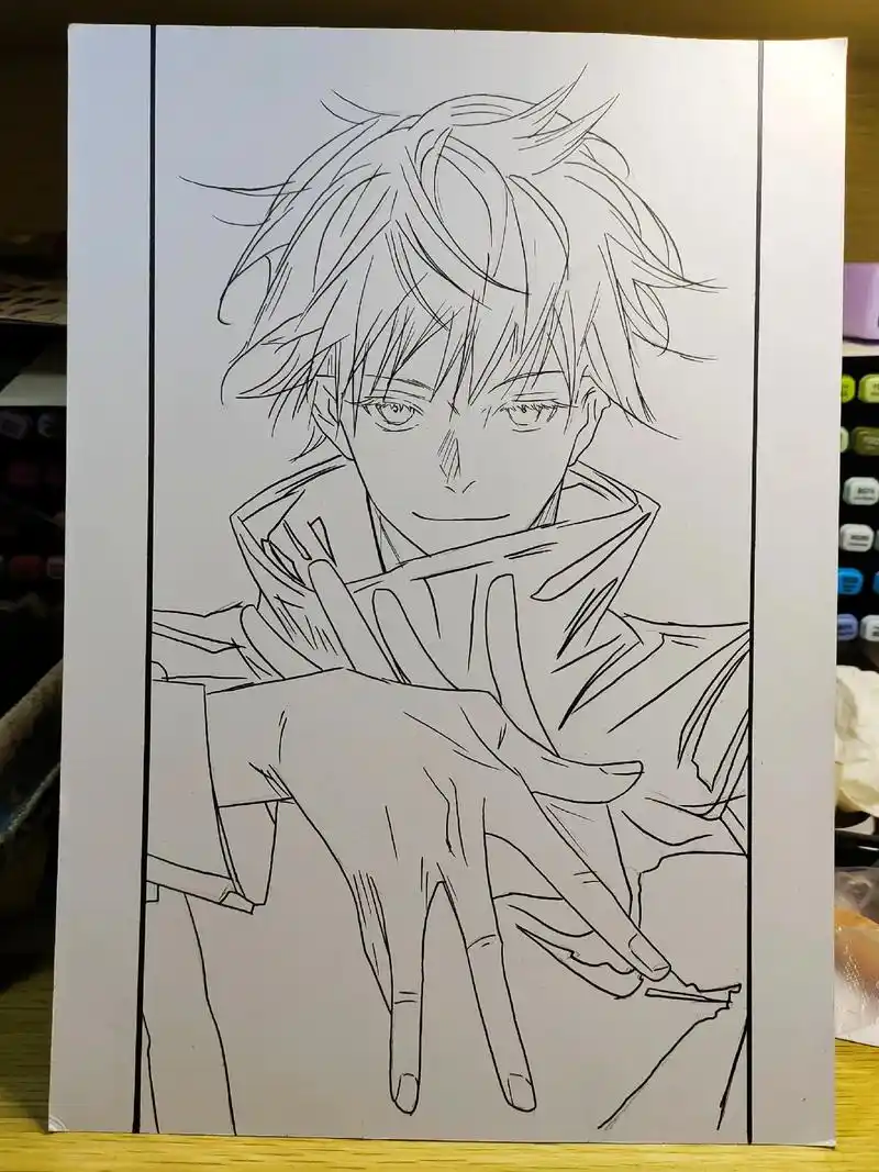"最帅的男人!"#五条悟#帅哥#咒术回战#手绘#临摹 - 抖音