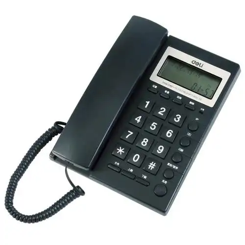 得力deli785来电显示办公家用电话机固定电话座机时尚简约液晶显示屏