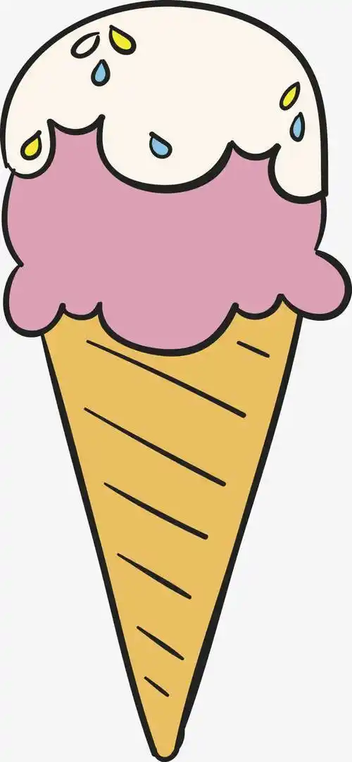 彩色卡通冰淇淋矢量图