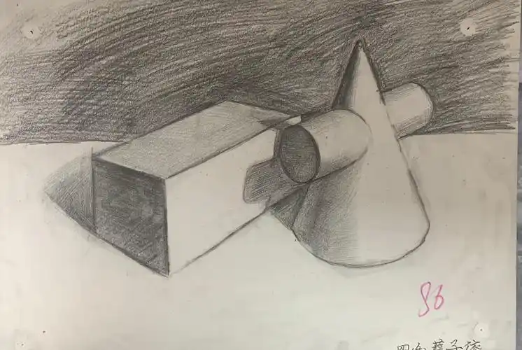 1月12日周日全天小学素描班学生作业赏析