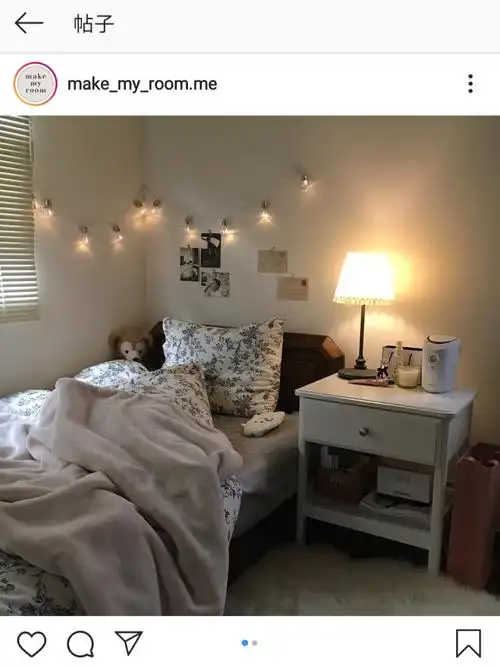 ins风 卧室 房间 女生 图源instagram 礼貌拿图 不要擅自把名字截掉